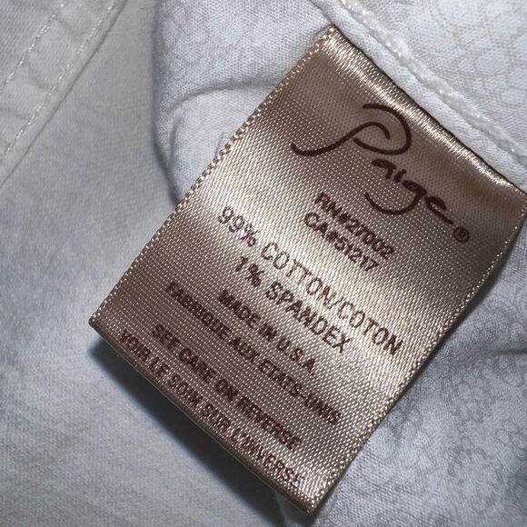 Paige Skyline Ankle Peg Jeans in White Size 30 EUC - Picture 7 of 12